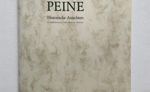 Das Bild zeigt einen Umschlag, in dem die gezeichneten Bilder mit Ansichten aus Peine verkauft werden. 