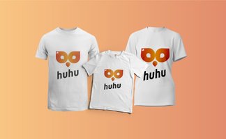 Das Bild zeigt drei Tshirts für alle Geschlechter mit einem Eulengesicht drauf. 