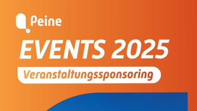 Das Bild zeigt den Schriftzuf Events 2025 Veranstaltungssponsoring.