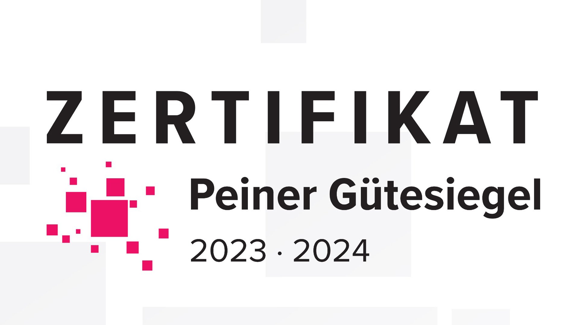 Das Bild zeigt das Gütesiegel, das Peine Marketing alle zwei Jahre im Einzelhandel vergibt.