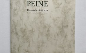 Das Bild zeigt einen Umschlag, in dem die gezeichneten Bilder mit Ansichten aus Peine verkauft werden. 