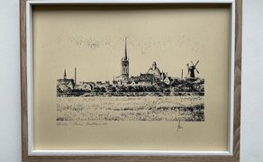 Das Bild zeigt eine gezeichnete Ansicht von Peine.