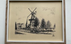 Das Bild zeigt eine gezeichnete Ansicht von Peine.