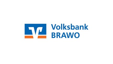 Das Bild zeigt das Logo der Volksbank Brawo.