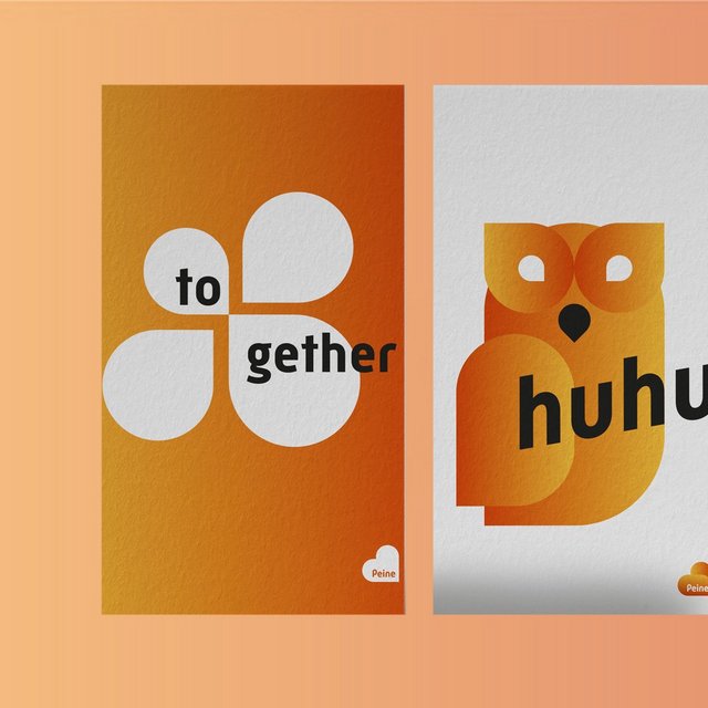 Das Bild zeigt zwei Postkarten mit einem Kleeblatt und einer Eule drauf. 