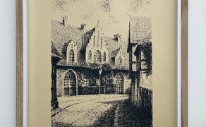 Das Bild zeigt eine gezeichnete Ansicht von Peine.